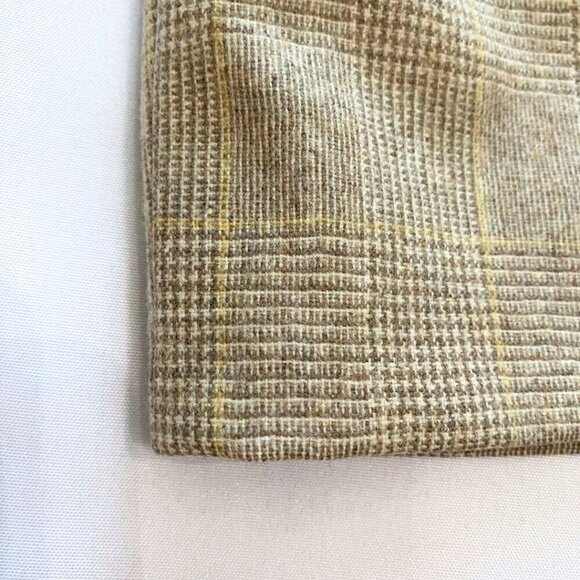 AKRIS PUNTO BROWN TAN 100% WOOL CHECK SLEEVELESS SHEATH MINI DRESS - 6 - Picture 9 of 10